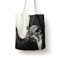 Black Polynesia Tribal Octopus Tattoo Tote Bag Pikake Lei Polynesian Pattern LT14 - Polynesian Pride