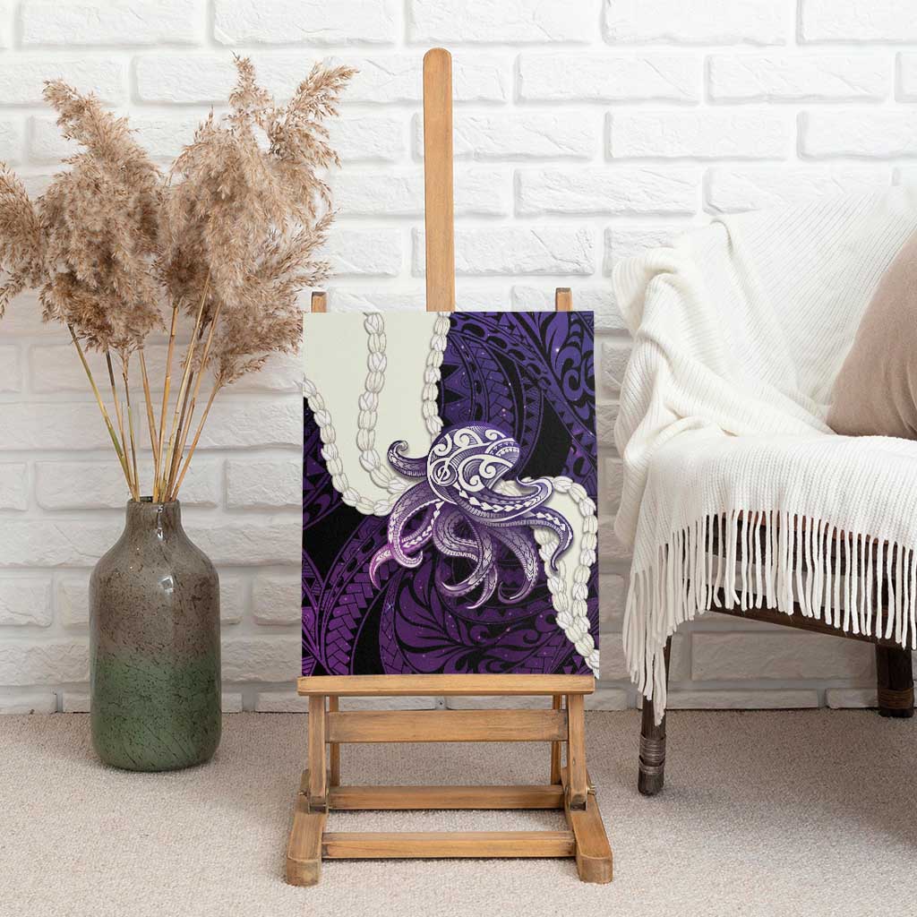 Purple Galaxy Polynesia Tribal Octopus Tattoo Canvas Wall Art Pikake Lei Polynesian Pattern LT14 - Polynesian Pride