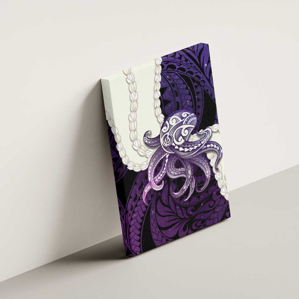 Purple Galaxy Polynesia Tribal Octopus Tattoo Canvas Wall Art Pikake Lei Polynesian Pattern LT14 - Polynesian Pride