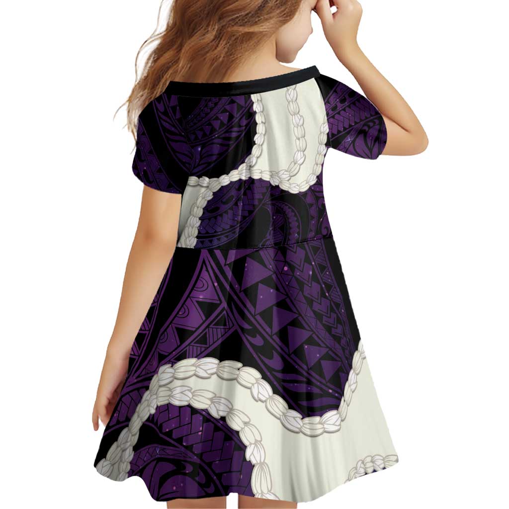 Purple Galaxy Polynesia Tribal Octopus Tattoo Family Matching Mermaid Dress and Hawaiian Shirt Pikake Lei Polynesian Pattern LT14 - Polynesian Pride