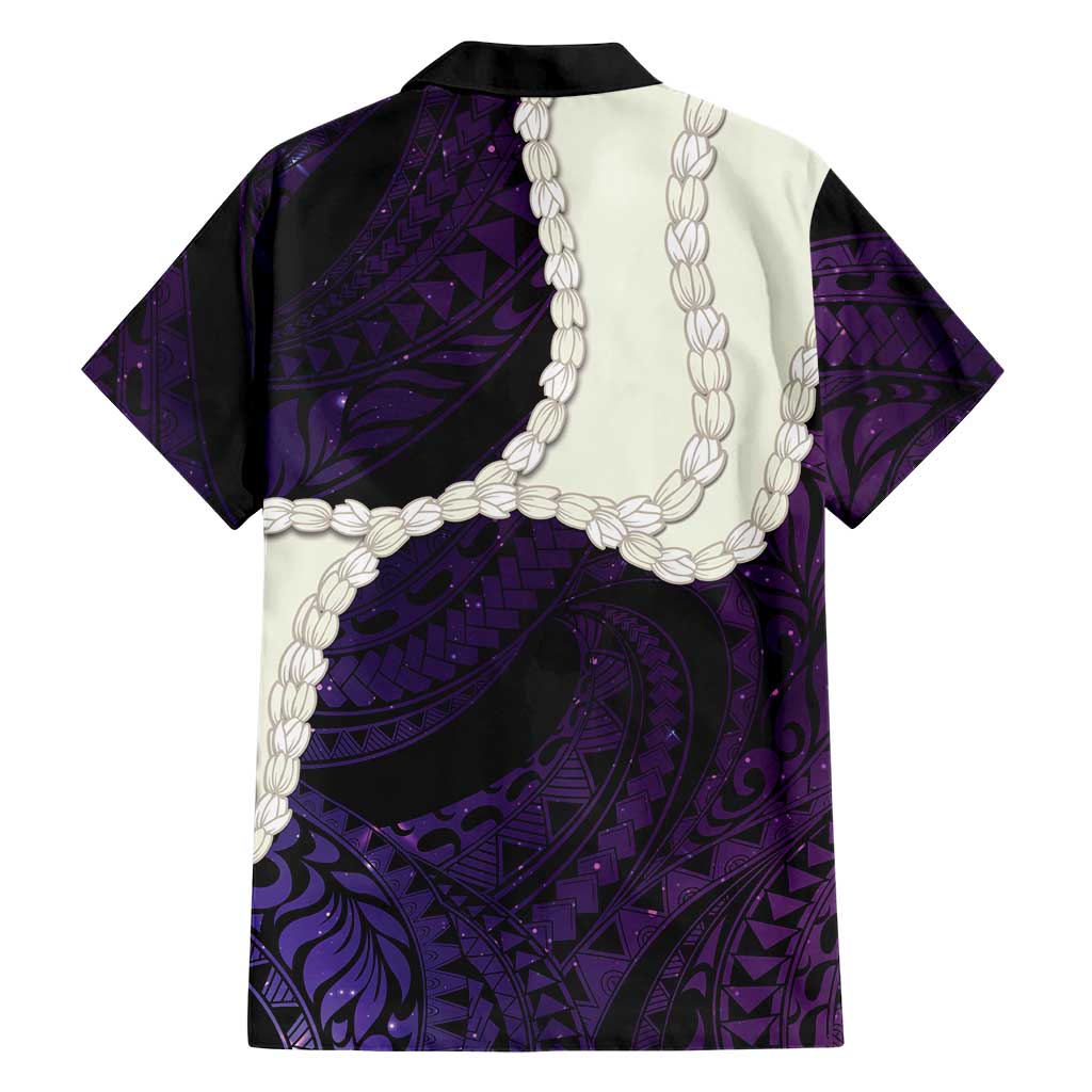 Purple Galaxy Polynesia Tribal Octopus Tattoo Family Matching Tank Maxi Dress and Hawaiian Shirt Pikake Lei Polynesian Pattern LT14 - Polynesian Pride