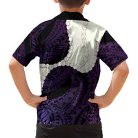 Purple Galaxy Polynesia Tribal Octopus Tattoo Hawaiian Shirt Pikake Lei Polynesian Pattern LT14 - Polynesian Pride