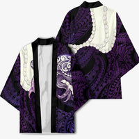 Purple Galaxy Polynesia Tribal Octopus Tattoo Kimono Pikake Lei Polynesian Pattern
