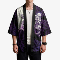 Purple Galaxy Polynesia Tribal Octopus Tattoo Kimono Pikake Lei Polynesian Pattern