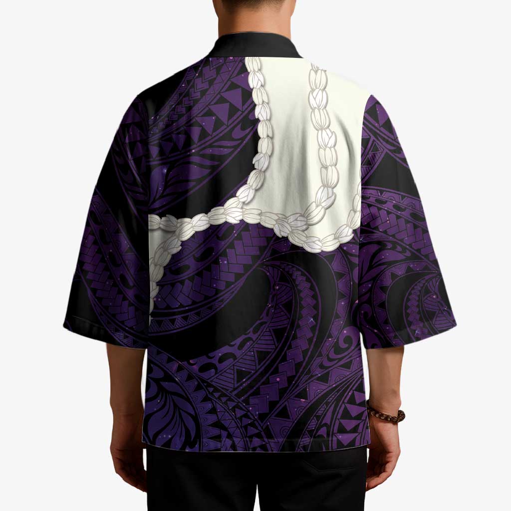 Purple Galaxy Polynesia Tribal Octopus Tattoo Kimono Pikake Lei Polynesian Pattern