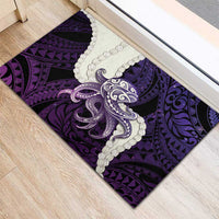 Purple Galaxy Polynesia Tribal Octopus Tattoo Rubber Doormat Pikake Lei Polynesian Pattern LT14 - Polynesian Pride
