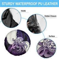 Purple Galaxy Polynesia Tribal Octopus Tattoo Spare Tire Cover Pikake Lei Polynesian Pattern LT14 - Polynesian Pride