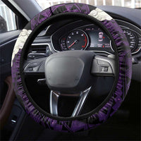 Purple Galaxy Polynesia Tribal Octopus Tattoo Steering Wheel Cover Pikake Lei Polynesian Pattern