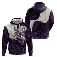 Purple Galaxy Polynesia Tribal Octopus Tattoo Zip Hoodie Pikake Lei Polynesian Pattern LT14 - Polynesian Pride