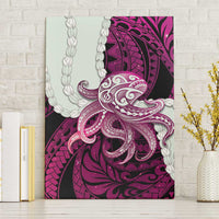 Pink Galaxy Polynesia Tribal Octopus Tattoo Canvas Wall Art Pikake Lei Polynesian Pattern