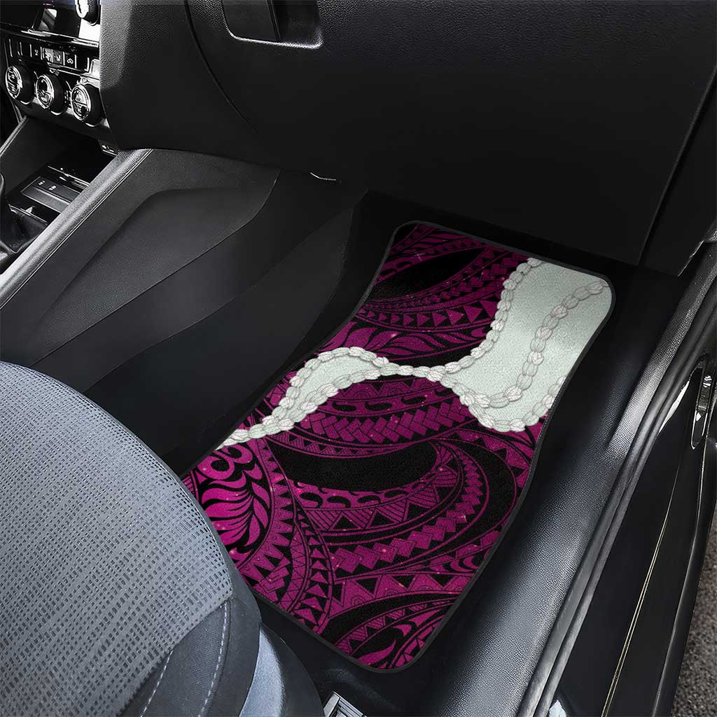 Pink Galaxy Polynesia Tribal Octopus Tattoo Car Mats Pikake Lei Polynesian Pattern