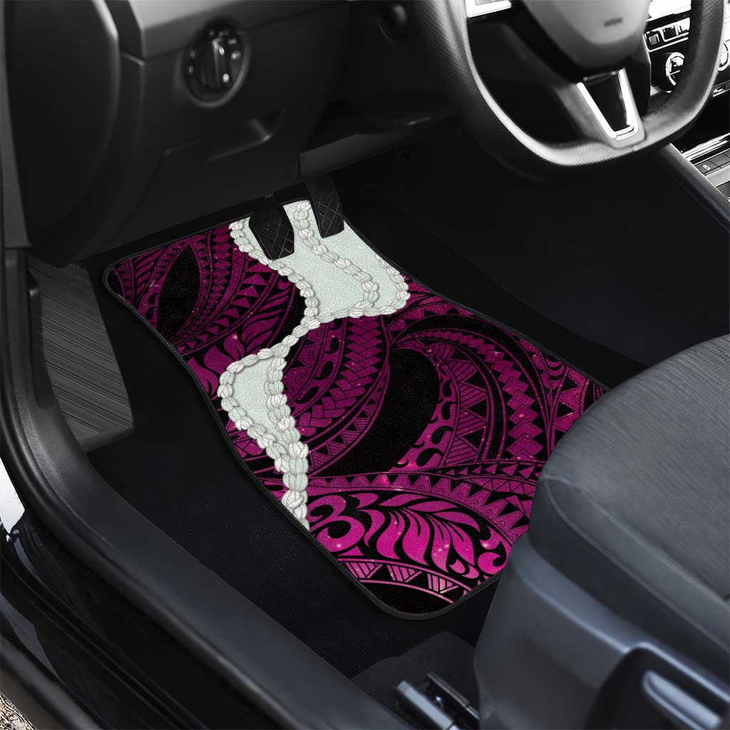 Pink Galaxy Polynesia Tribal Octopus Tattoo Car Mats Pikake Lei Polynesian Pattern