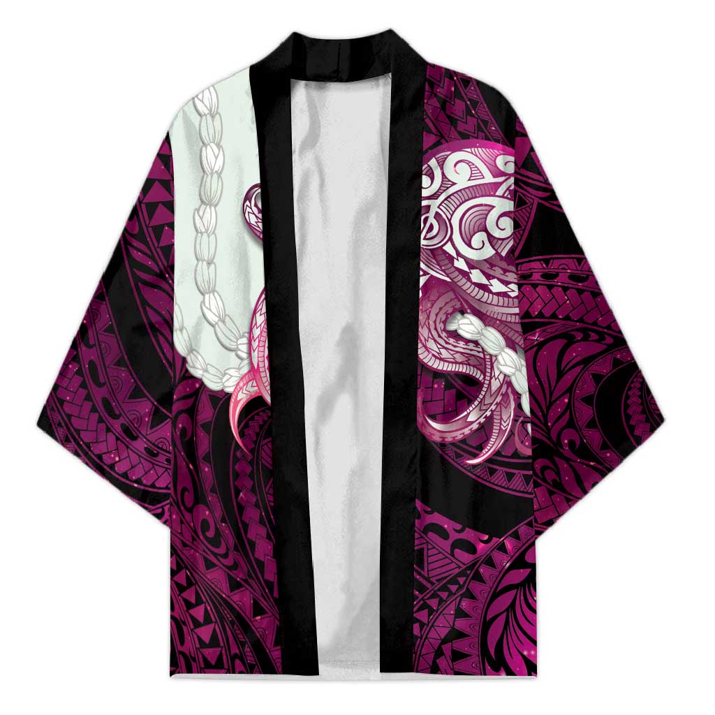 Pink Galaxy Polynesia Tribal Octopus Tattoo Kimono Pikake Lei Polynesian Pattern LT14 Unisex Pink - Polynesian Pride