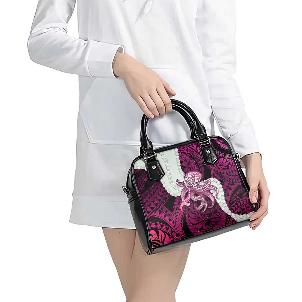 Pink Galaxy Polynesia Tribal Octopus Tattoo Shoulder Handbag Pikake Lei Polynesian Pattern LT14 - Polynesian Pride