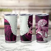 Pink Galaxy Polynesia Tribal Octopus Tattoo Tumbler Cup Pikake Lei Polynesian Pattern LT14 - Polynesian Pride