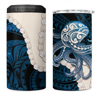 Blue Galaxy Polynesia Tribal Octopus Tattoo 4 in 1 Can Cooler Tumbler Pikake Lei Polynesian Pattern LT14 One Size: 16 oz Blue - Polynesian Pride