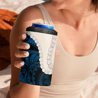 Blue Galaxy Polynesia Tribal Octopus Tattoo 4 in 1 Can Cooler Tumbler Pikake Lei Polynesian Pattern LT14 - Polynesian Pride