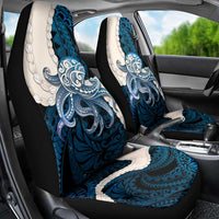 Blue Galaxy Polynesia Tribal Octopus Tattoo Car Seat Cover Pikake Lei Polynesian Pattern