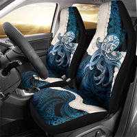 Blue Galaxy Polynesia Tribal Octopus Tattoo Car Seat Cover Pikake Lei Polynesian Pattern