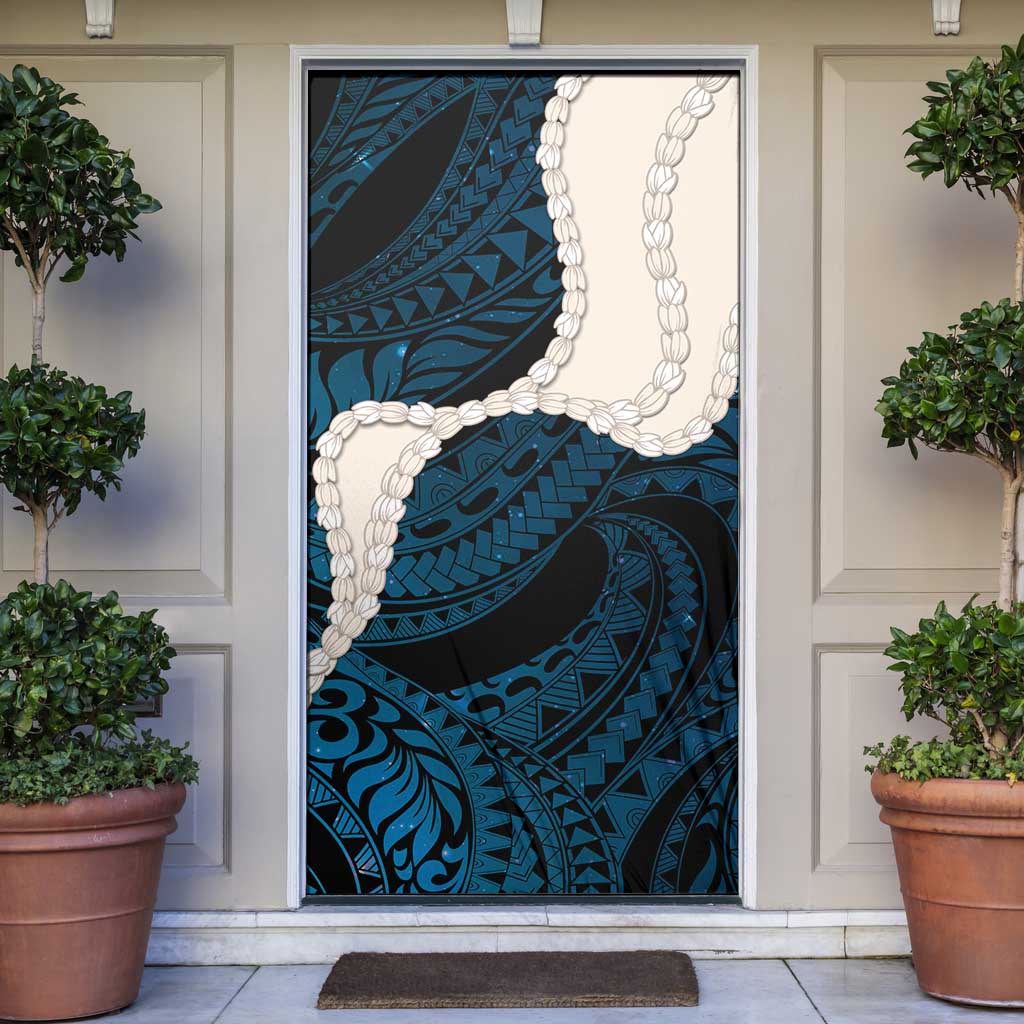 Blue Galaxy Polynesia Tribal Octopus Tattoo Door Cover Pikake Lei Polynesian Pattern LT14 Blue - Polynesian Pride