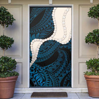 Blue Galaxy Polynesia Tribal Octopus Tattoo Door Cover Pikake Lei Polynesian Pattern LT14 Blue - Polynesian Pride