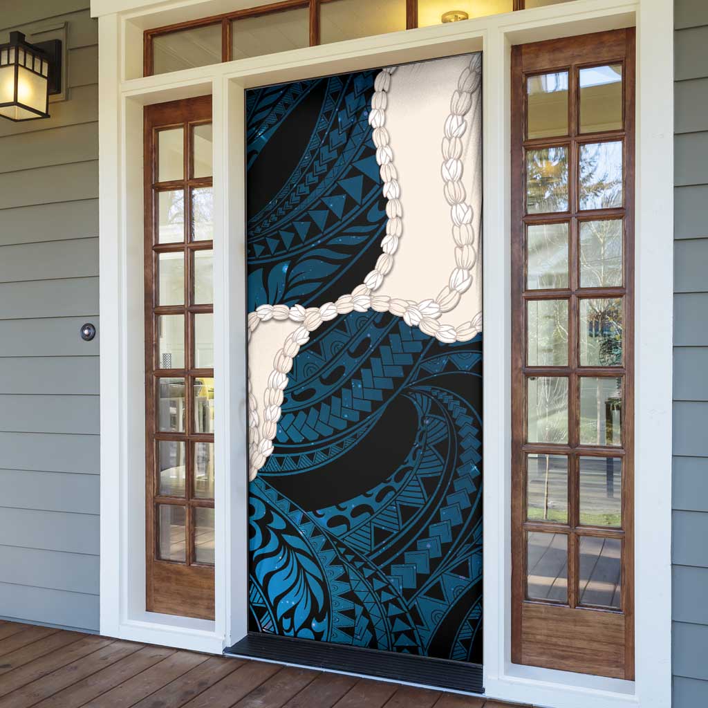 Blue Galaxy Polynesia Tribal Octopus Tattoo Door Cover Pikake Lei Polynesian Pattern LT14 - Polynesian Pride
