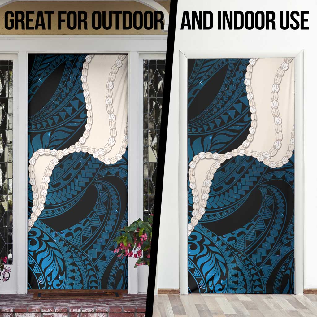 Blue Galaxy Polynesia Tribal Octopus Tattoo Door Cover Pikake Lei Polynesian Pattern LT14 - Polynesian Pride