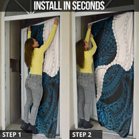 Blue Galaxy Polynesia Tribal Octopus Tattoo Door Cover Pikake Lei Polynesian Pattern LT14 - Polynesian Pride