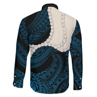 Blue Galaxy Polynesia Tribal Octopus Tattoo Family Matching Tank Maxi Dress and Hawaiian Shirt Pikake Lei Polynesian Pattern