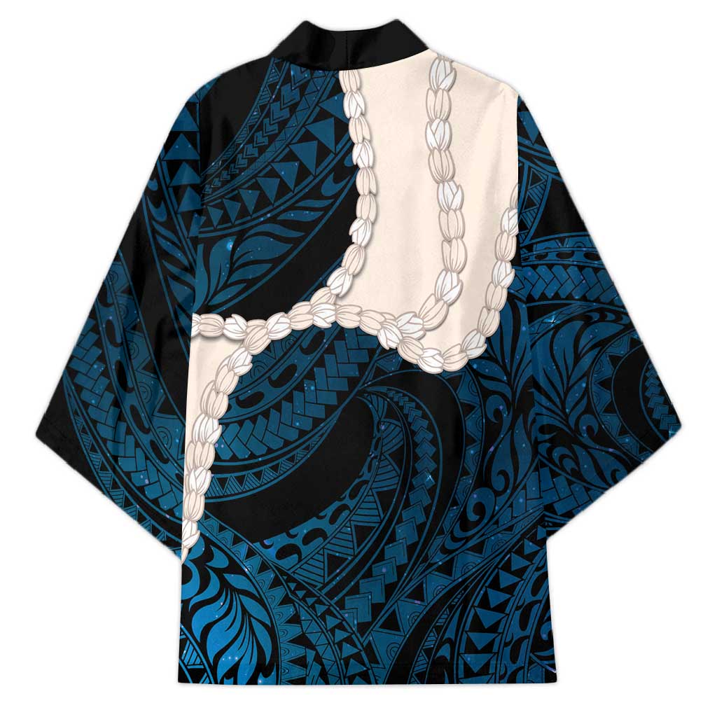 Blue Galaxy Polynesia Tribal Octopus Tattoo Kimono Pikake Lei Polynesian Pattern LT14 - Polynesian Pride