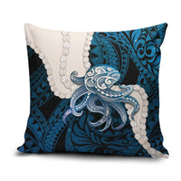 Blue Galaxy Polynesia Tribal Octopus Tattoo Pillow Cover Pikake Lei Polynesian Pattern LT14 Blue - Polynesian Pride