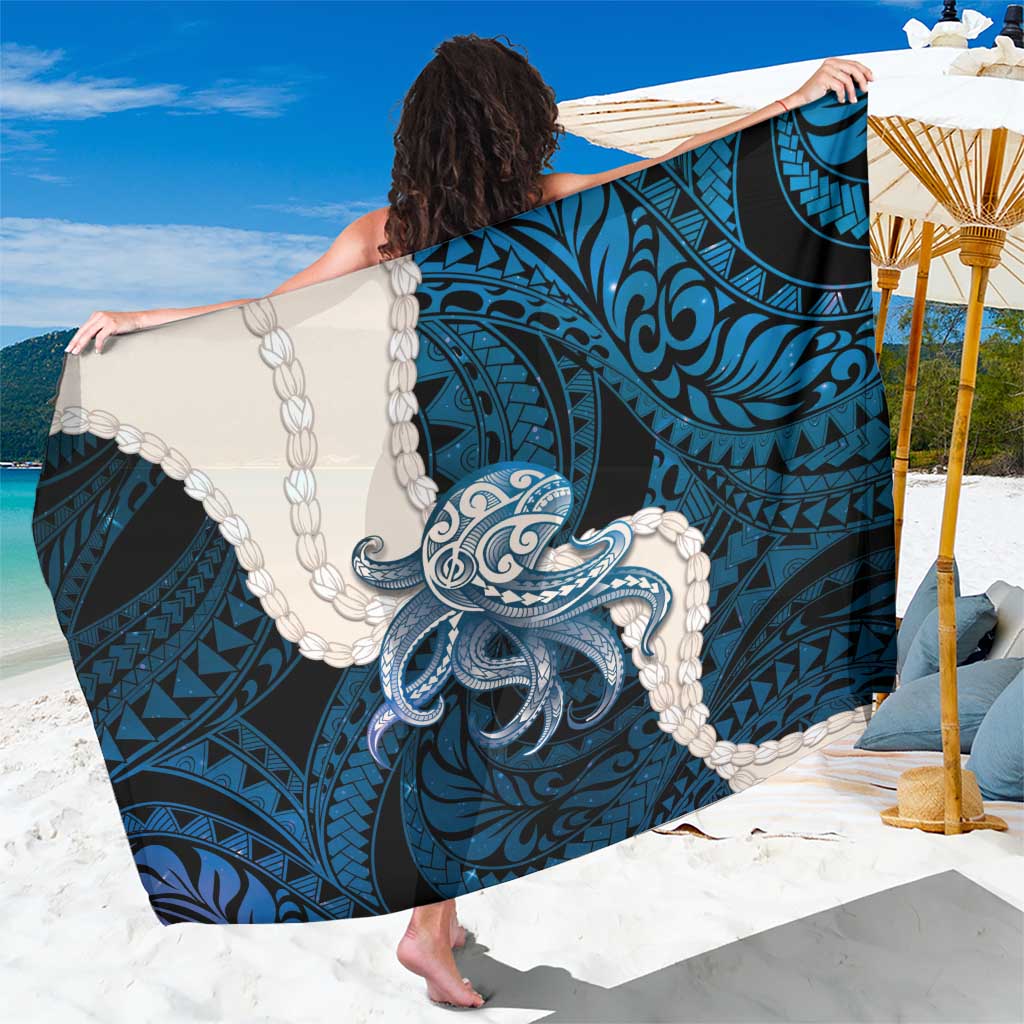 Blue Galaxy Polynesia Tribal Octopus Tattoo Sarong Pikake Lei Polynesian Pattern LT14 One Size 44 x 66 inches Blue - Polynesian Pride