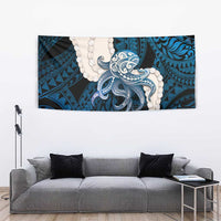 Blue Galaxy Polynesia Tribal Octopus Tattoo Tapestry Pikake Lei Polynesian Pattern LT14 - Polynesian Pride