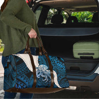 Blue Galaxy Polynesia Tribal Octopus Tattoo Travel Bag Pikake Lei Polynesian Pattern
