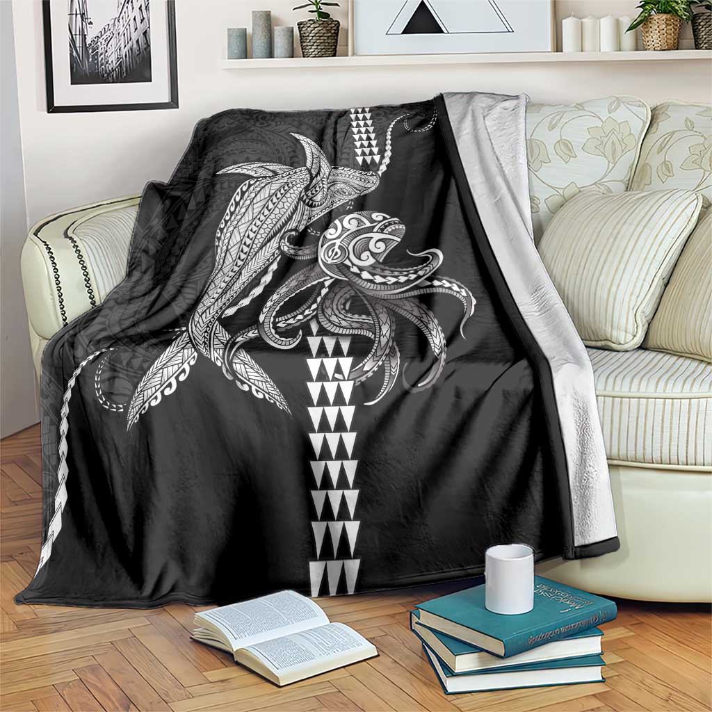 Kanaloa Aloha Hawaii Blanket Humpback Whale Octopus Tattoo Kakau Pattern