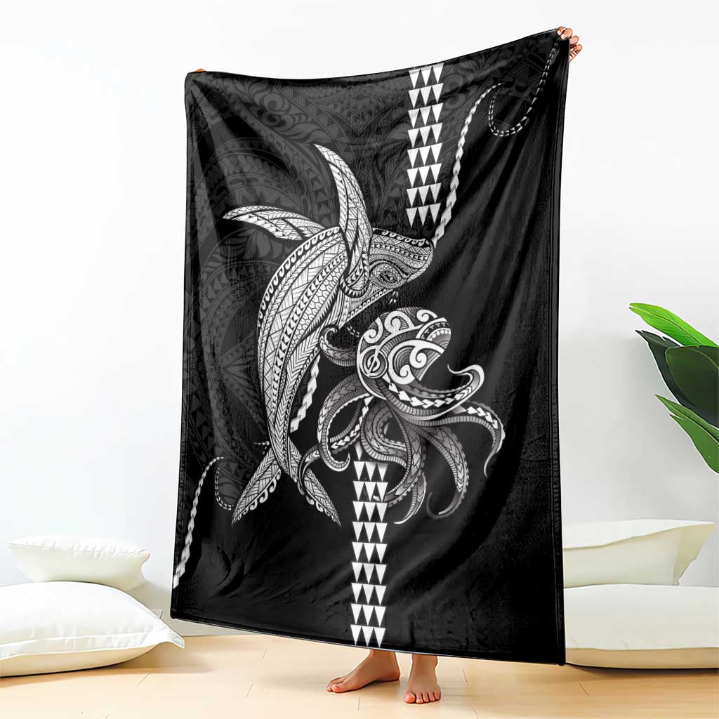 Kanaloa Aloha Hawaii Blanket Humpback Whale Octopus Tattoo Kakau Pattern