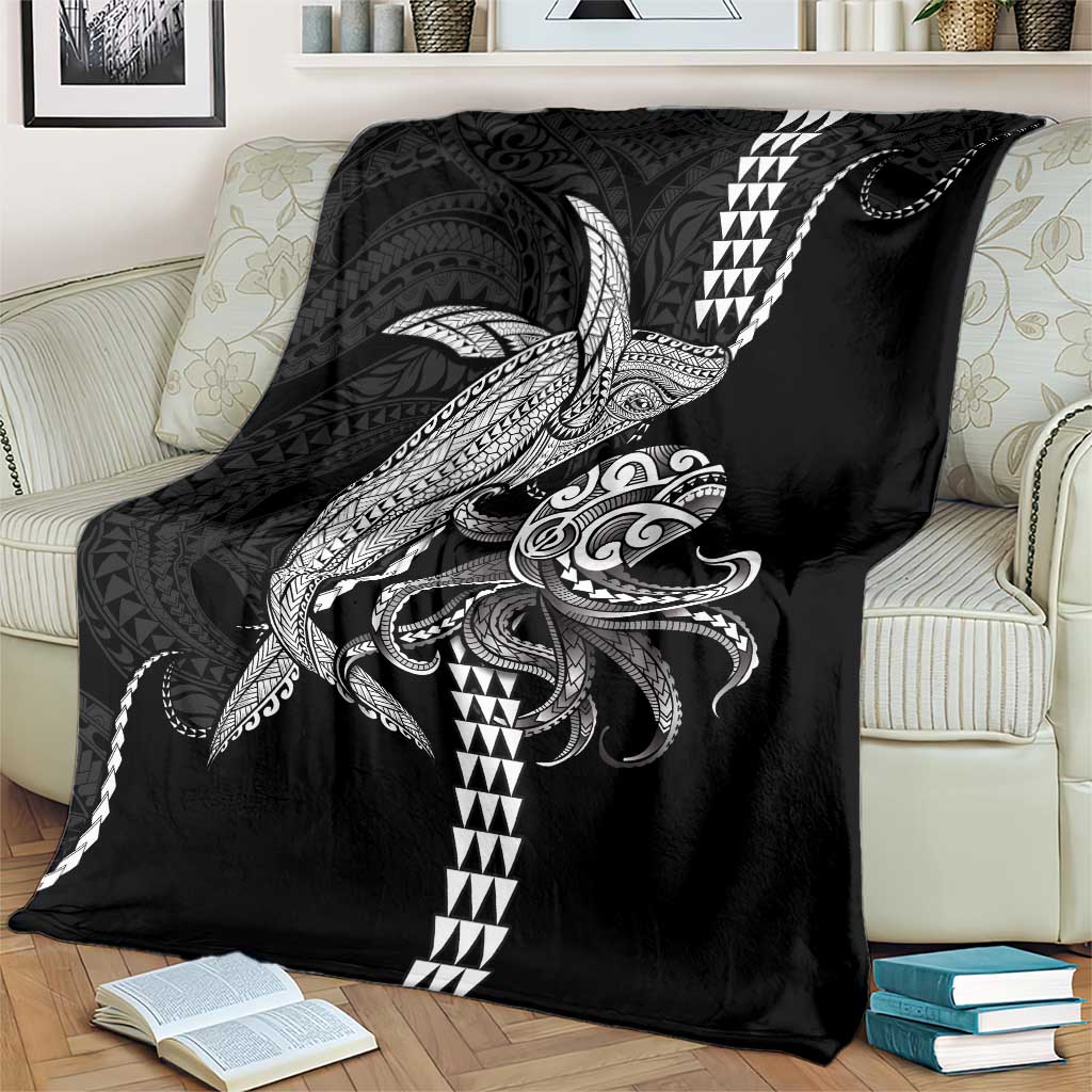 Kanaloa Aloha Hawaii Blanket Humpback Whale Octopus Tattoo Kakau Pattern