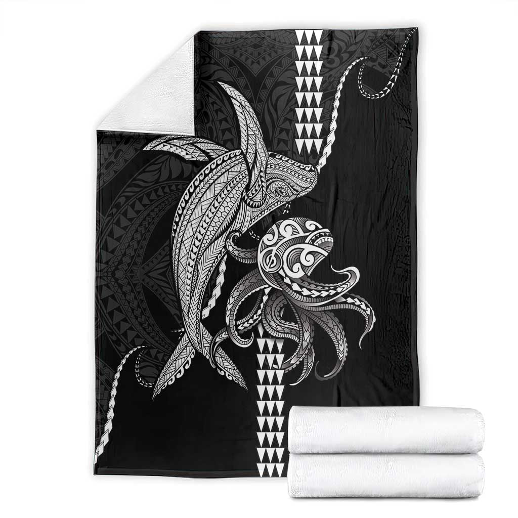 Kanaloa Aloha Hawaii Blanket Humpback Whale Octopus Tattoo Kakau Pattern