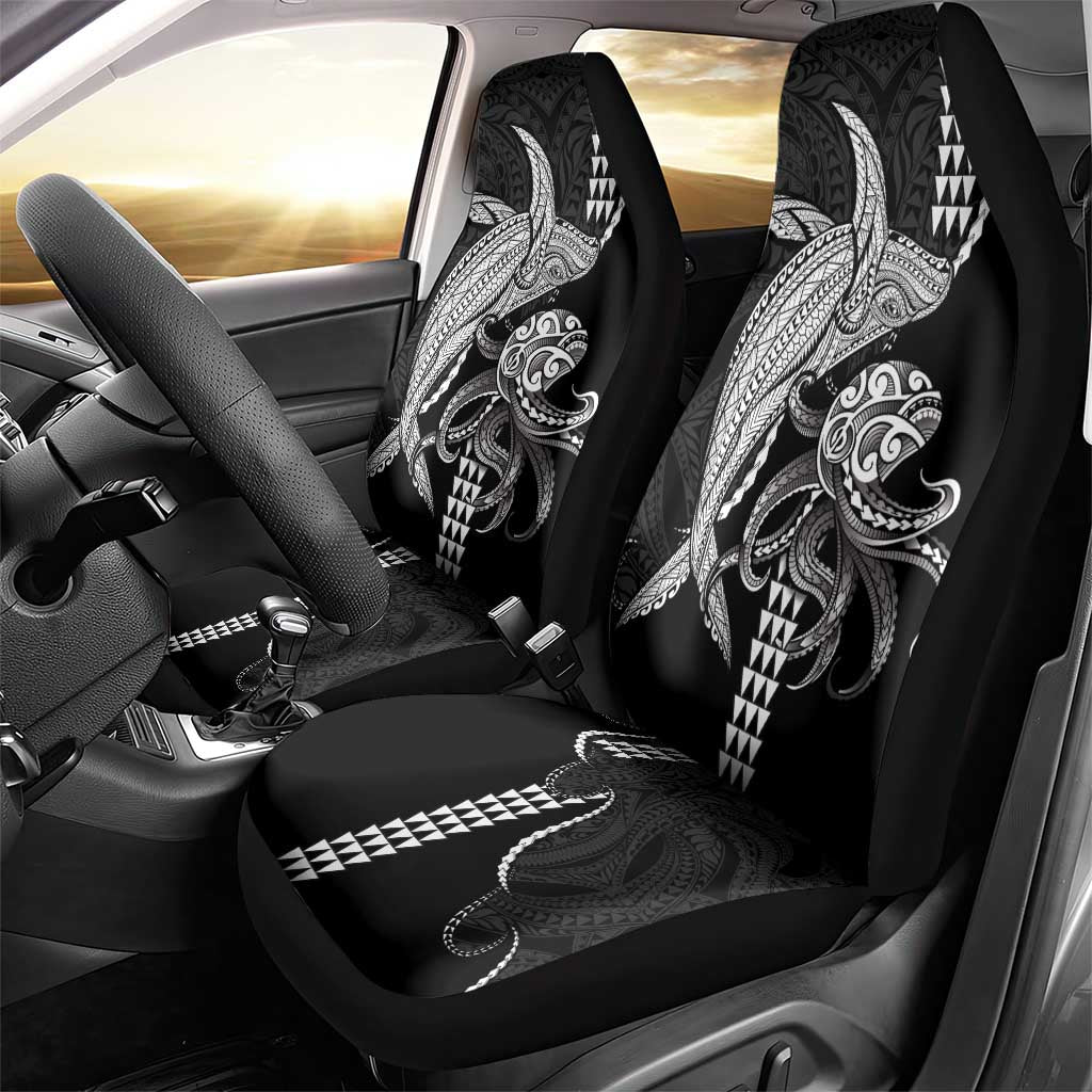 Kanaloa Aloha Hawaii Car Seat Cover Humpback Whale Octopus Tattoo Kakau Pattern LT14 - Polynesian Pride