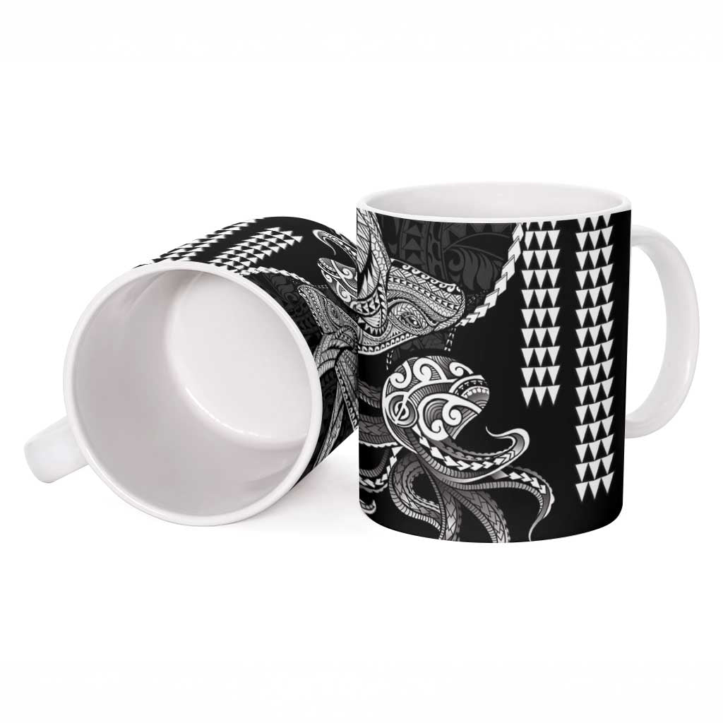 Kanaloa Aloha Hawaii Ceramic Mug Humpback Whale Octopus Tattoo Kakau Pattern