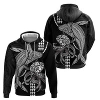 Kanaloa Aloha Hawaii Hoodie Humpback Whale Octopus Tattoo Kakau Pattern LT14 - Polynesian Pride