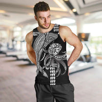 Kanaloa Aloha Hawaii Men Tank Top Humpback Whale Octopus Tattoo Kakau Pattern