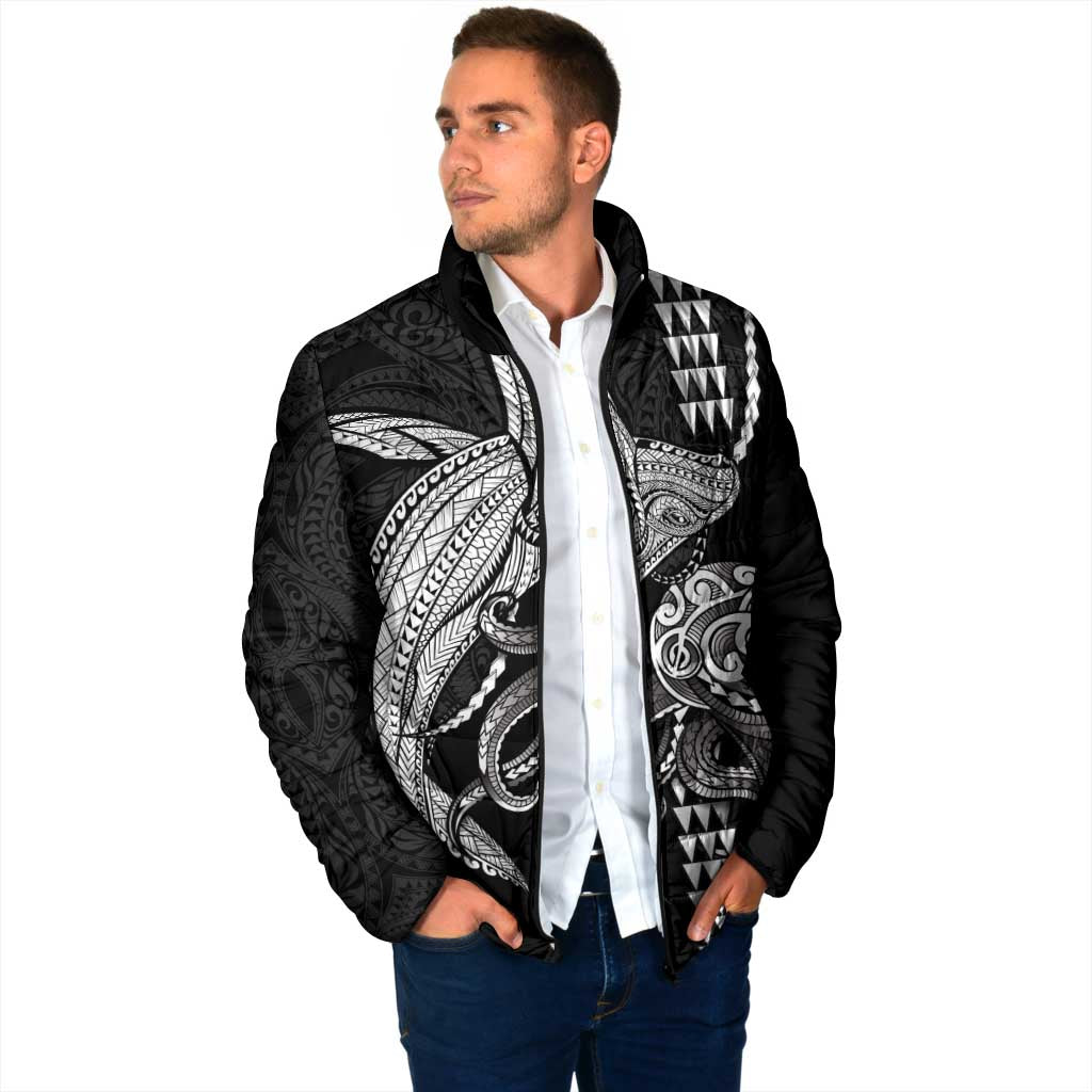 Kanaloa Aloha Hawaii Padded Jacket Humpback Whale Octopus Tattoo Kakau Pattern