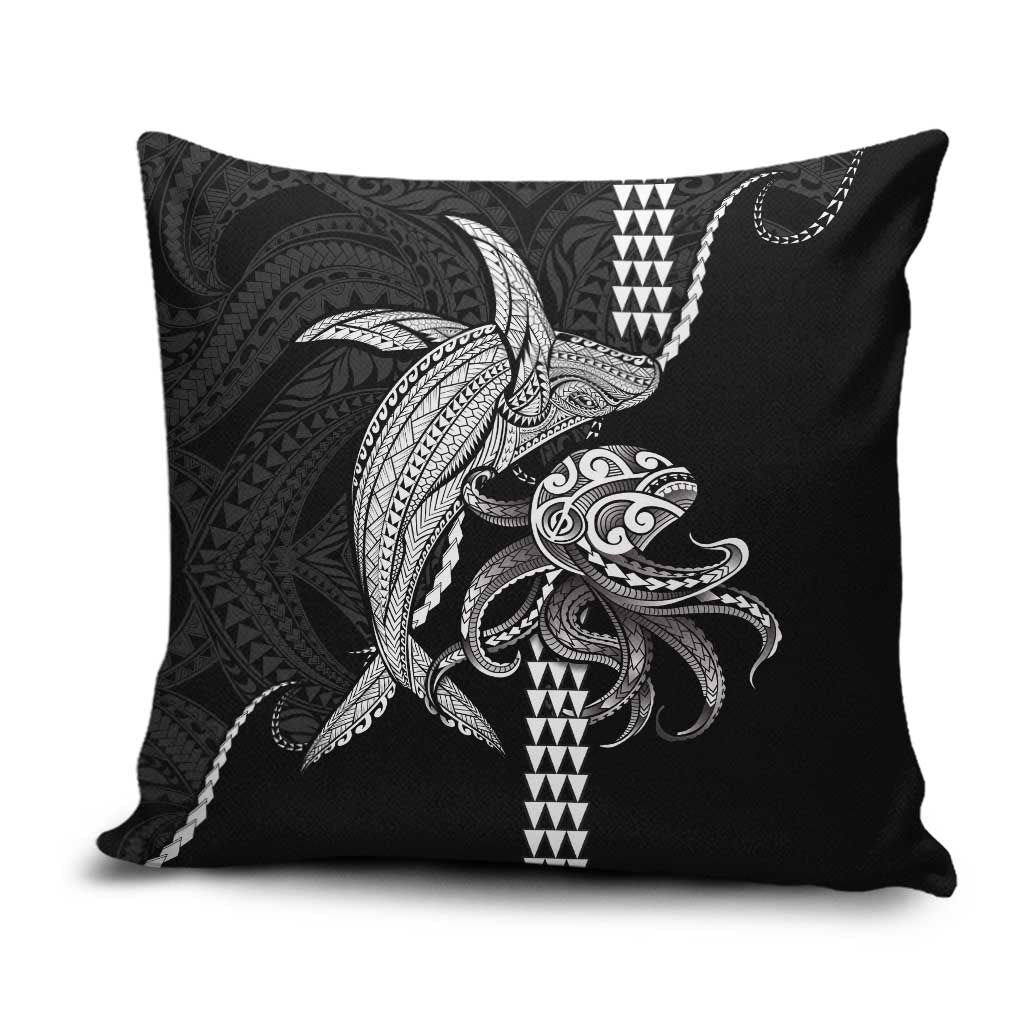 Kanaloa Aloha Hawaii Pillow Cover Humpback Whale Octopus Tattoo Kakau Pattern