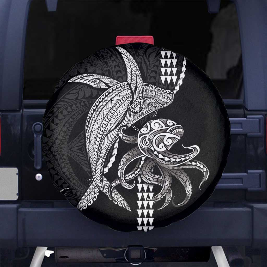 Kanaloa Aloha Hawaii Spare Tire Cover Humpback Whale Octopus Tattoo Kakau Pattern