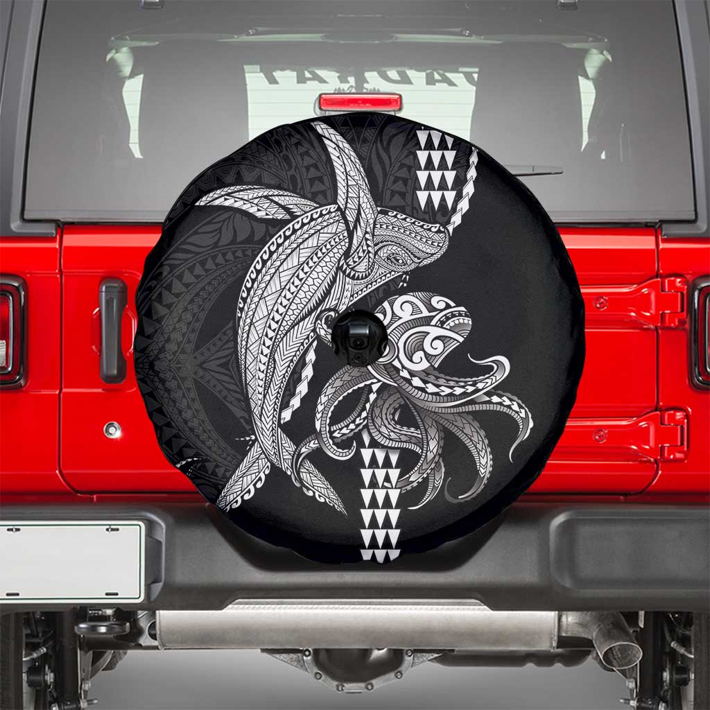 Kanaloa Aloha Hawaii Spare Tire Cover Humpback Whale Octopus Tattoo Kakau Pattern