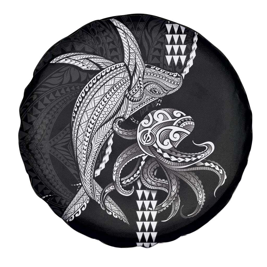 Kanaloa Aloha Hawaii Spare Tire Cover Humpback Whale Octopus Tattoo Kakau Pattern
