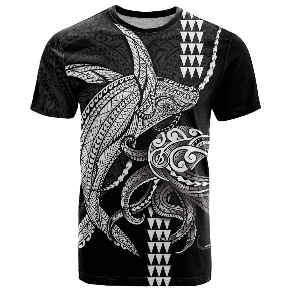 Kanaloa Aloha Hawaii T Shirt Humpback Whale Octopus Tattoo Kakau Pattern