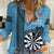 Personalised Fiji Darts Women Casual Shirt Fijian Tapa Pattern - Blue