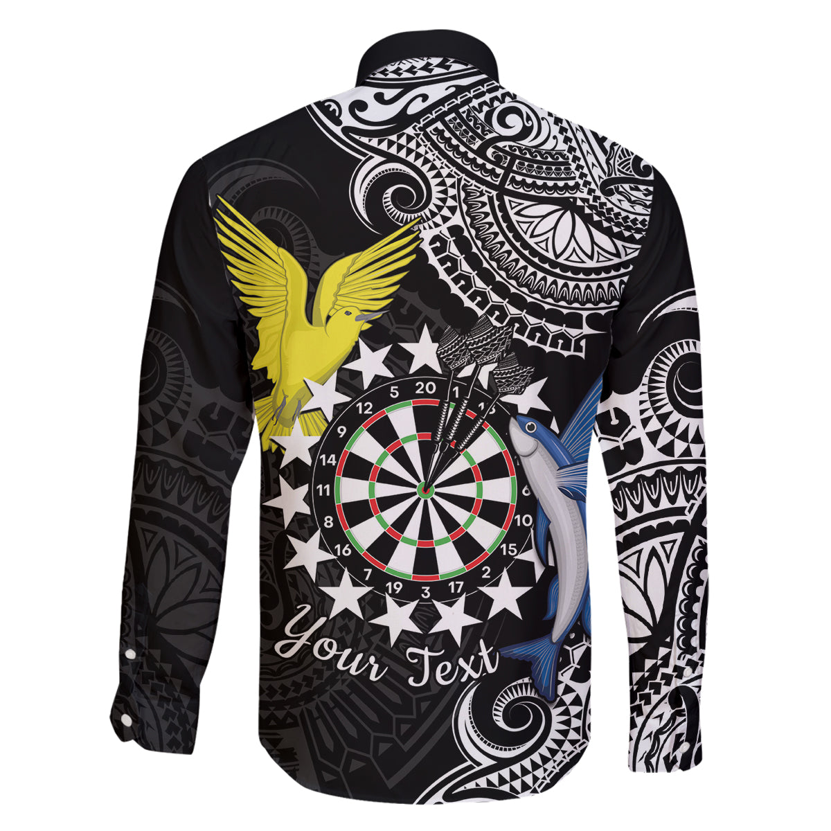 Personalised Cook Islands Darts Family Matching Tank Maxi Dress and Hawaiian Shirt Kuki Airani Tribal Pattern